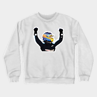 Fernando Alonso celebrating his podium finish at the 2021 Qatar Grand Prix Crewneck Sweatshirt